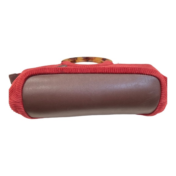 Relic Vintage 1970's Inspired Corduroy Faux Tortoise Shell Handle Bag Rust - Picture 4 of 9